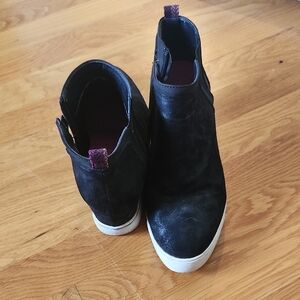Sugar Black Ankle Boots with White Soles